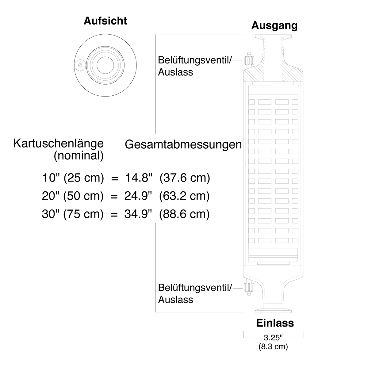 UltraCap Inline Capsule Filter Diagram