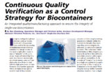 Continuous Quality Verification as a Contronl Strategy for Biocontainers